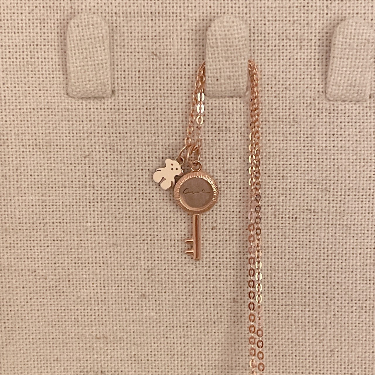 Key & Bear Necklace