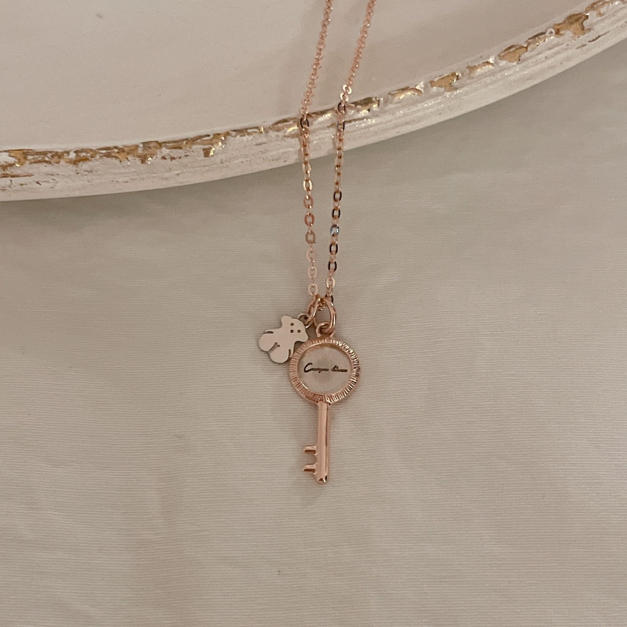 Key & Bear Necklace