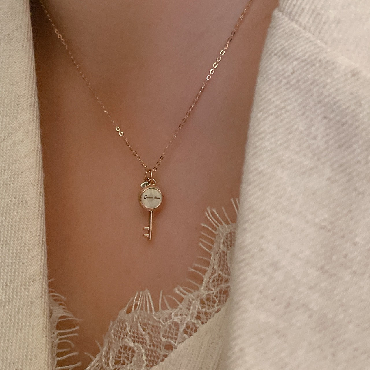 Key & Bear Necklace