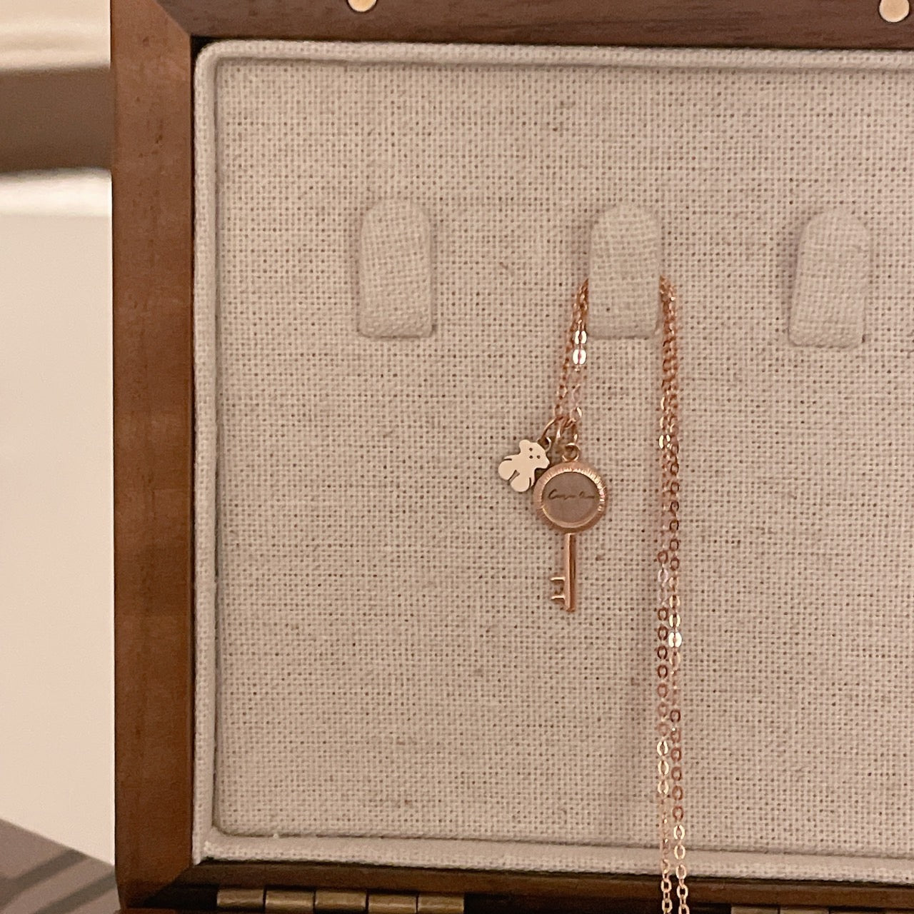 Key & Bear Necklace