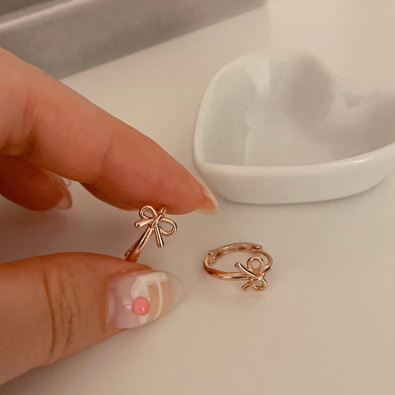 Bow Huggie Earrings