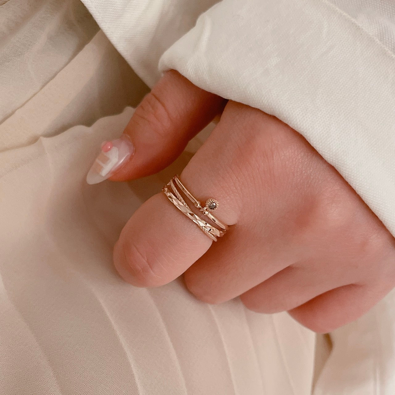 Cognac Dangle Ring