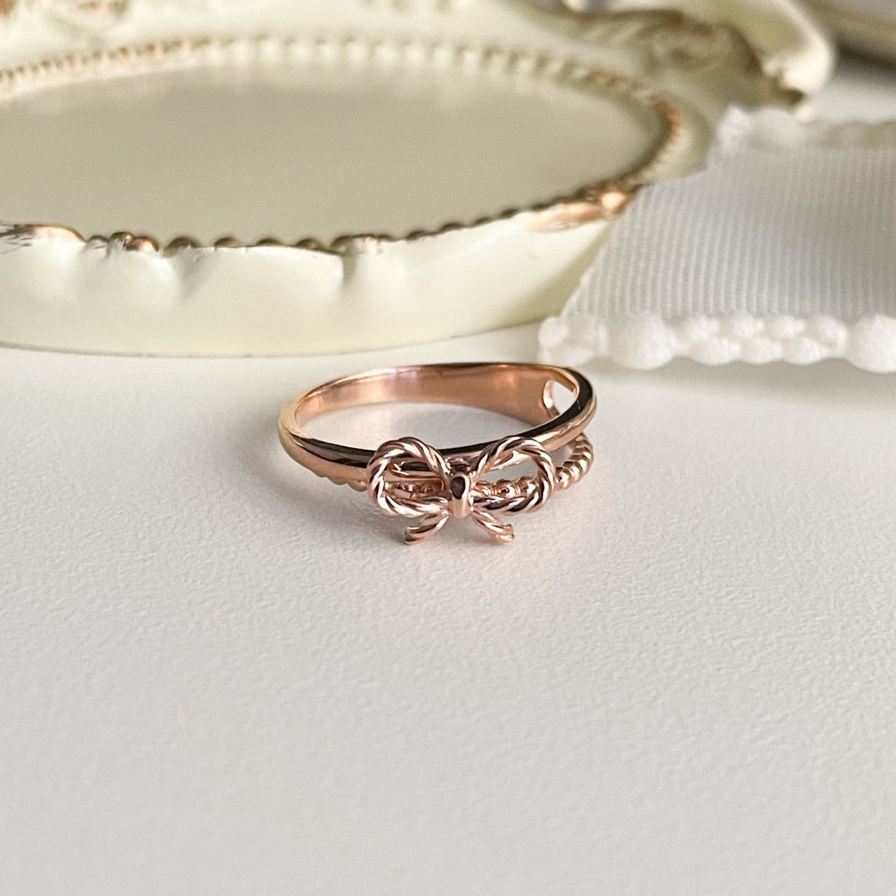 Double Layer Bow Ring