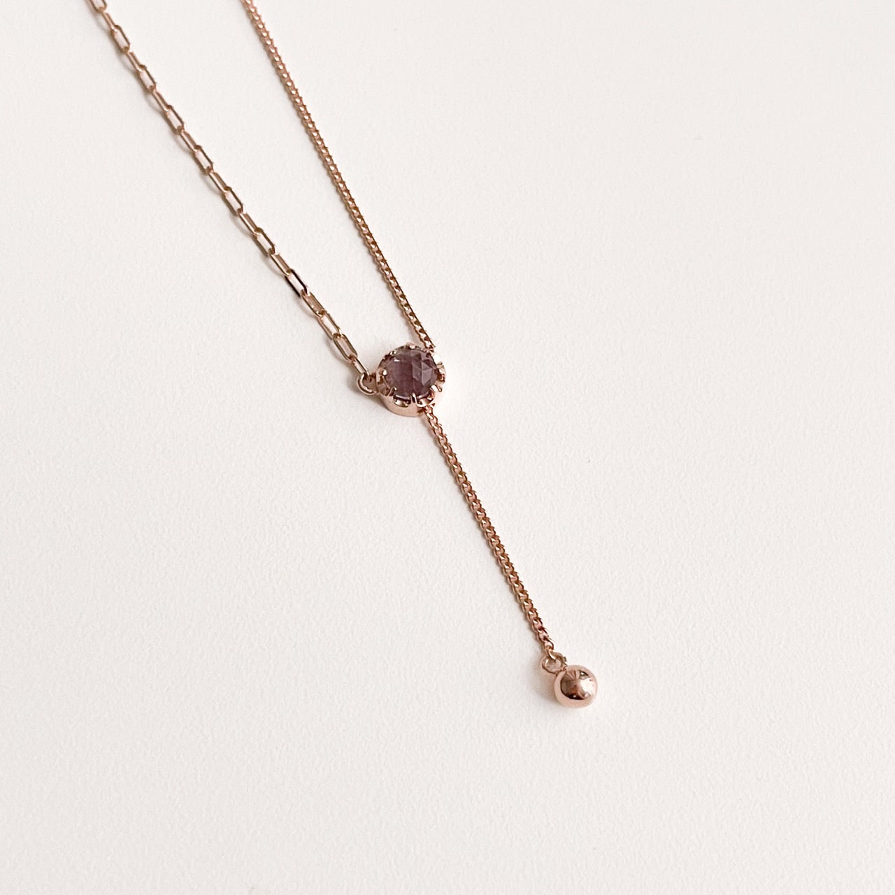 Amethyst Lariat Necklace