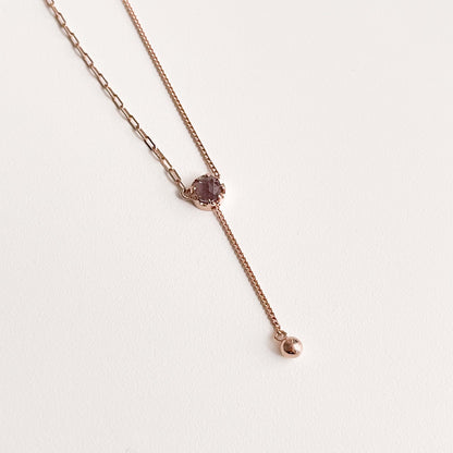 Amethyst Lariat Necklace