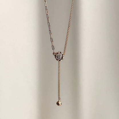 Amethyst Lariat Necklace