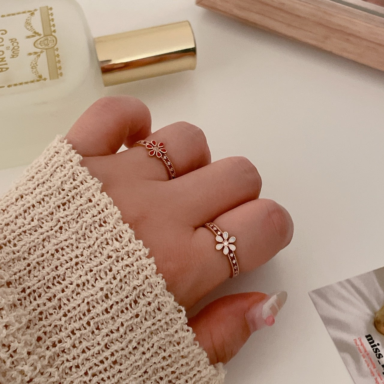 Epoxy Flower Ring