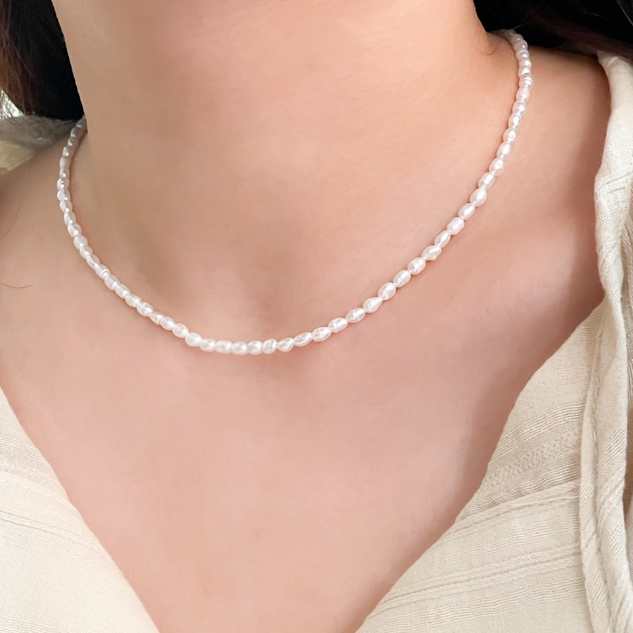 Rice Pearl Necklace