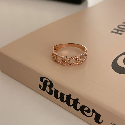 Flower Double Row Ring