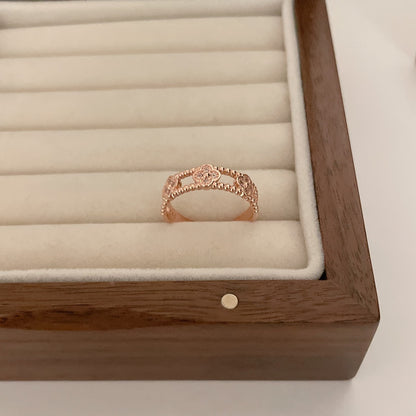 Flower Double Row Ring