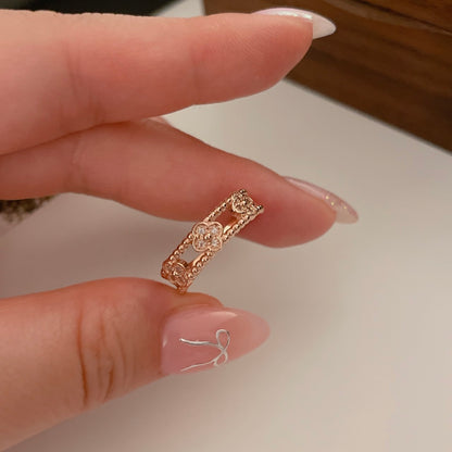 Flower Double Row Ring