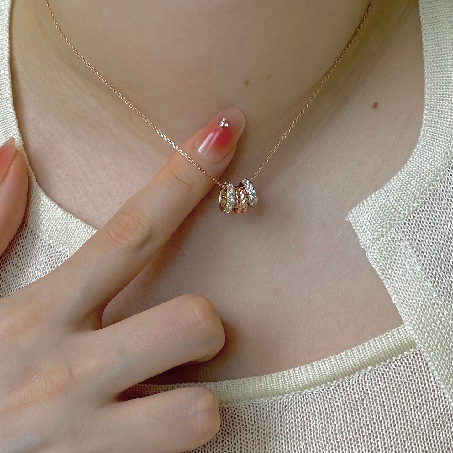Three Ring Necklace