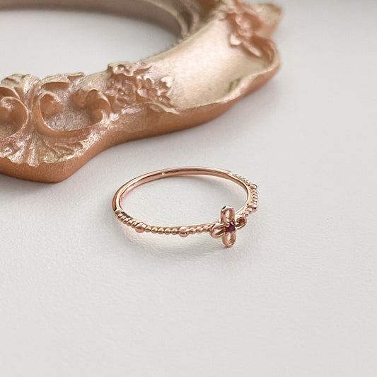 Flower Ruby Ring