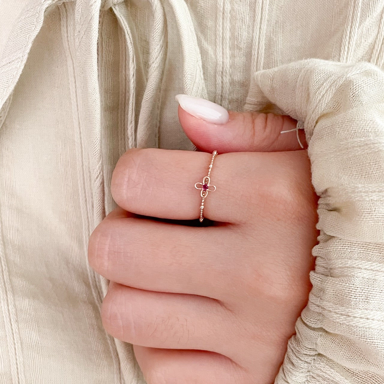 Flower Ruby Ring