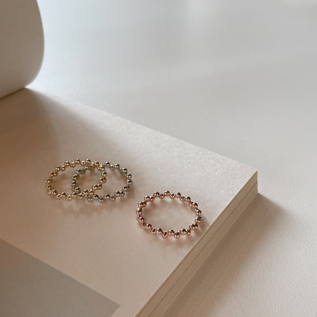 Beaded Zigzag Ring