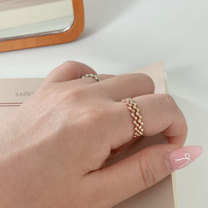 Beaded Zigzag Ring
