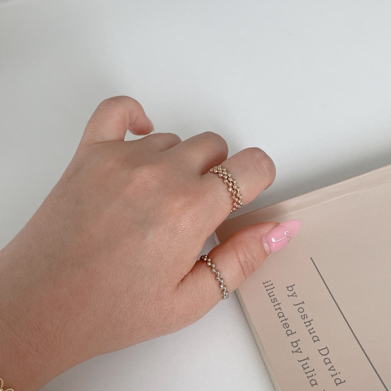 Beaded Zigzag Ring