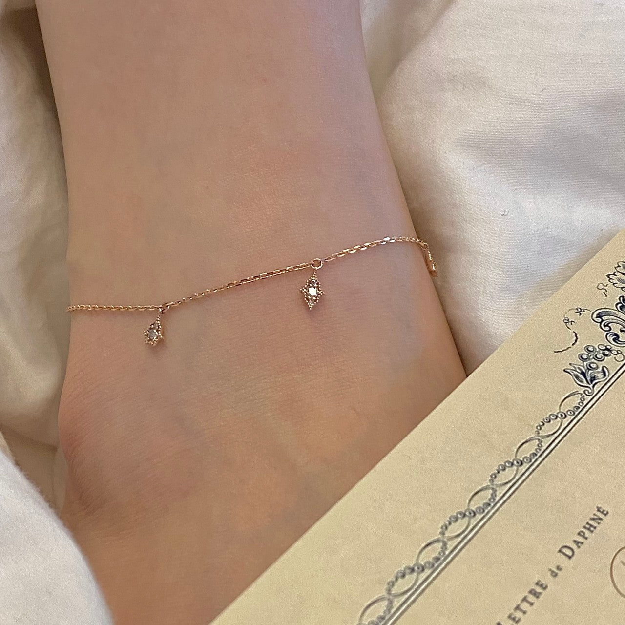 Cognac Diamond Anklet