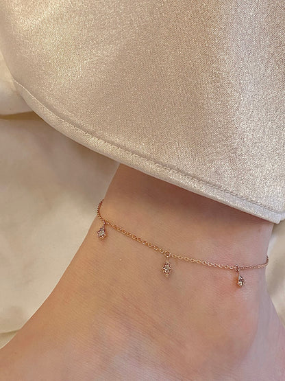 Cognac Diamond Anklet