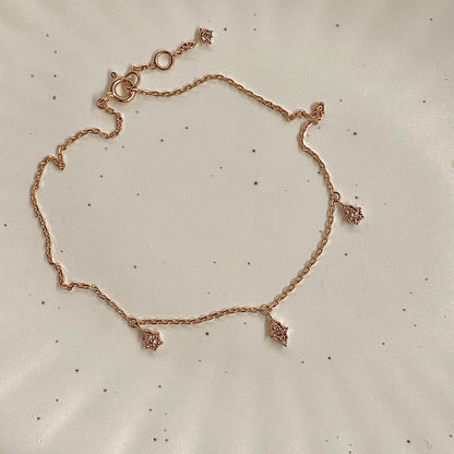 Cognac Diamond Anklet