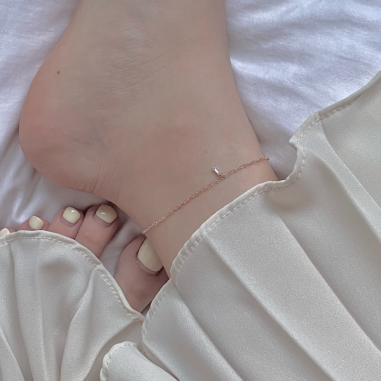 rectangle Charm Anklet