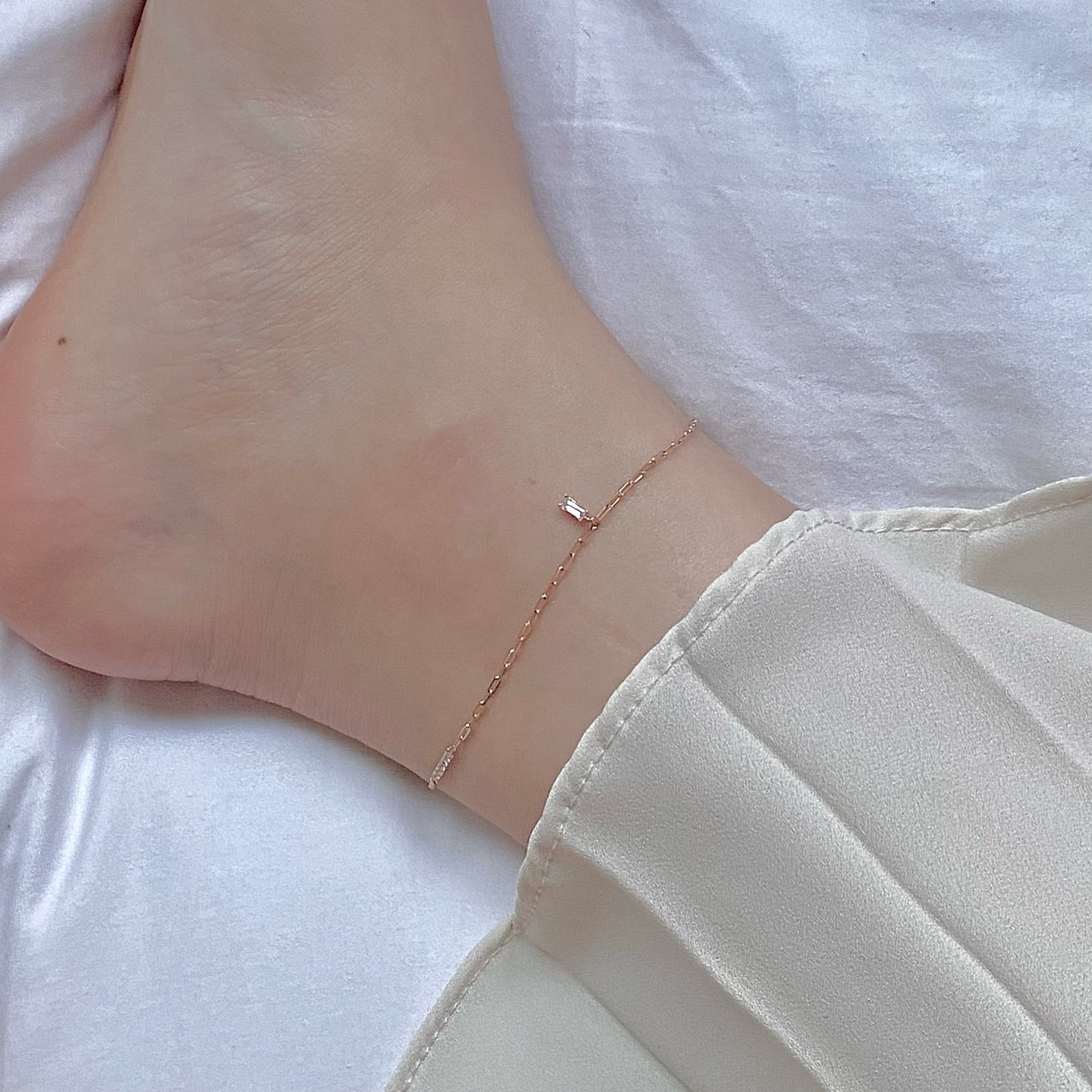 rectangle Charm Anklet