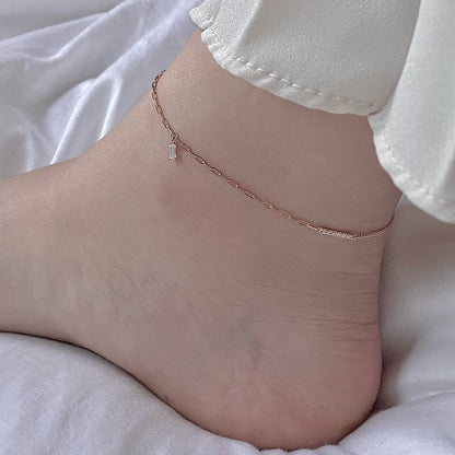 rectangle Charm Anklet