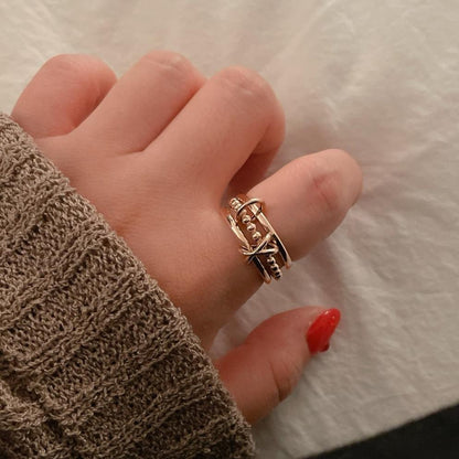 Bold Three Connector Ring
