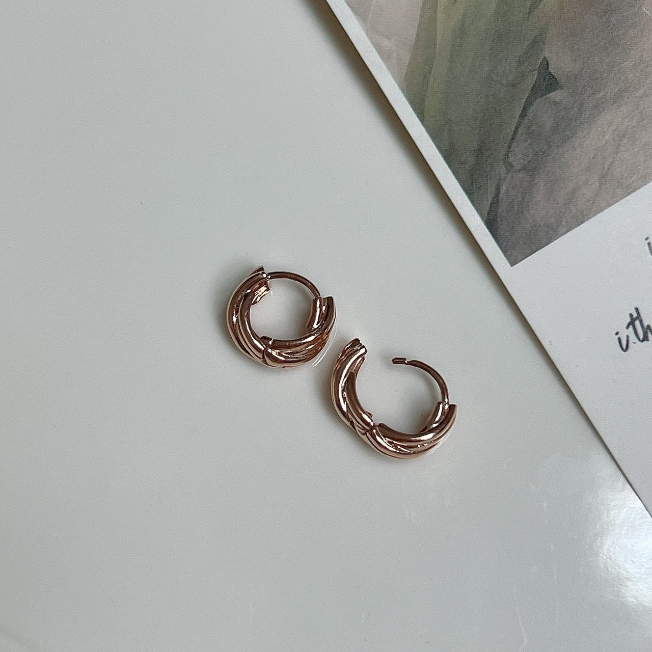 Texture Hoop Earring
