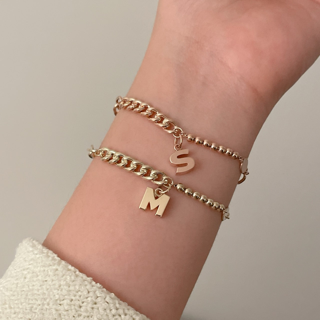 Initial Chain Bracelet