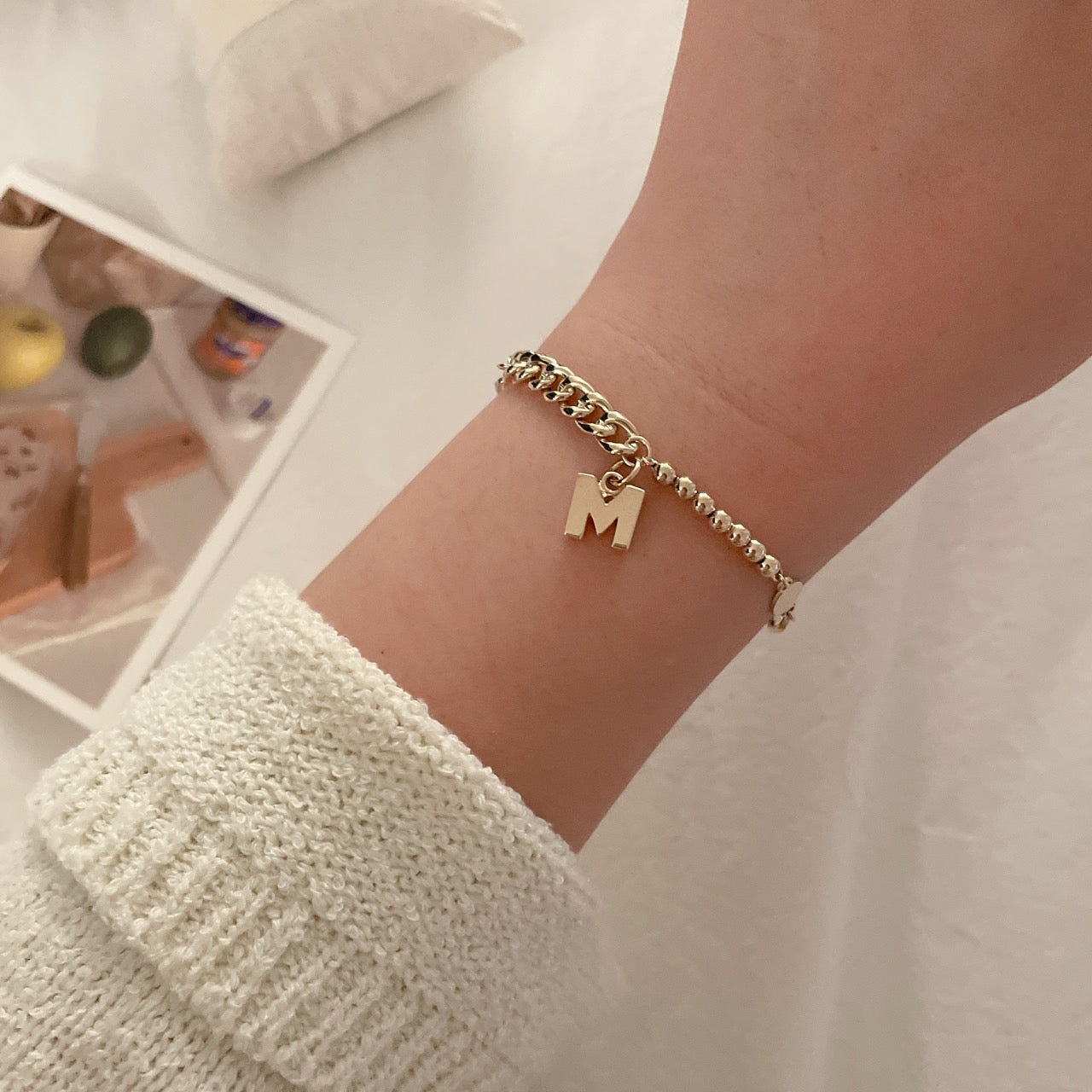 Initial Chain Bracelet