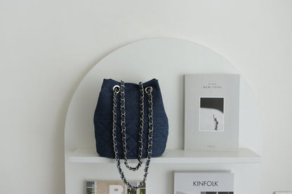 Quilted Denim Chain Bag