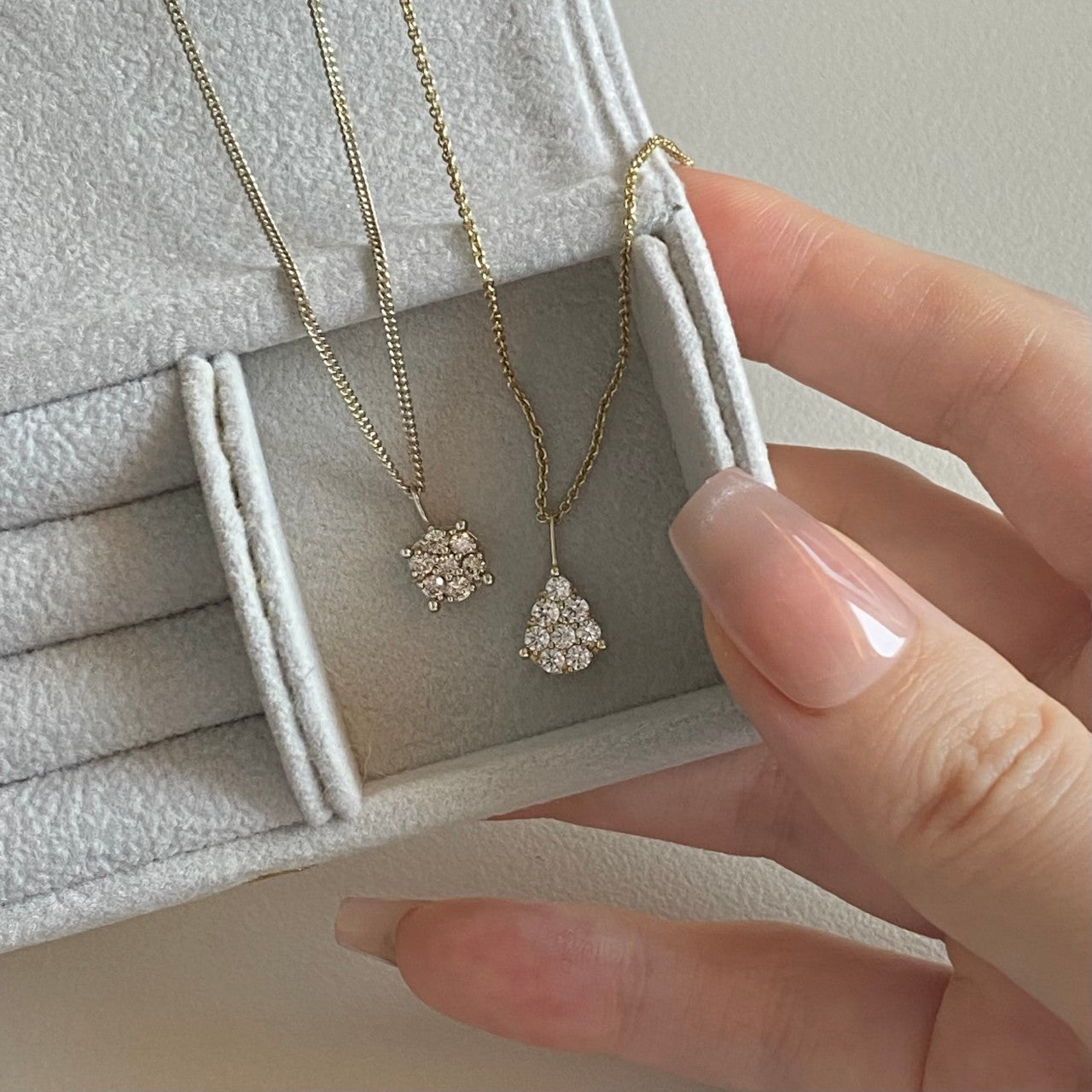 Tear Drop & Round Pendant