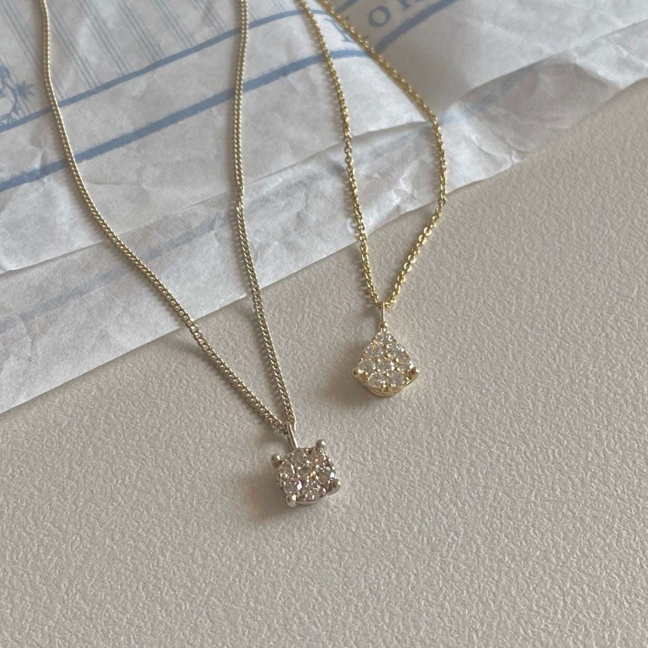 Tear Drop & Round Pendant