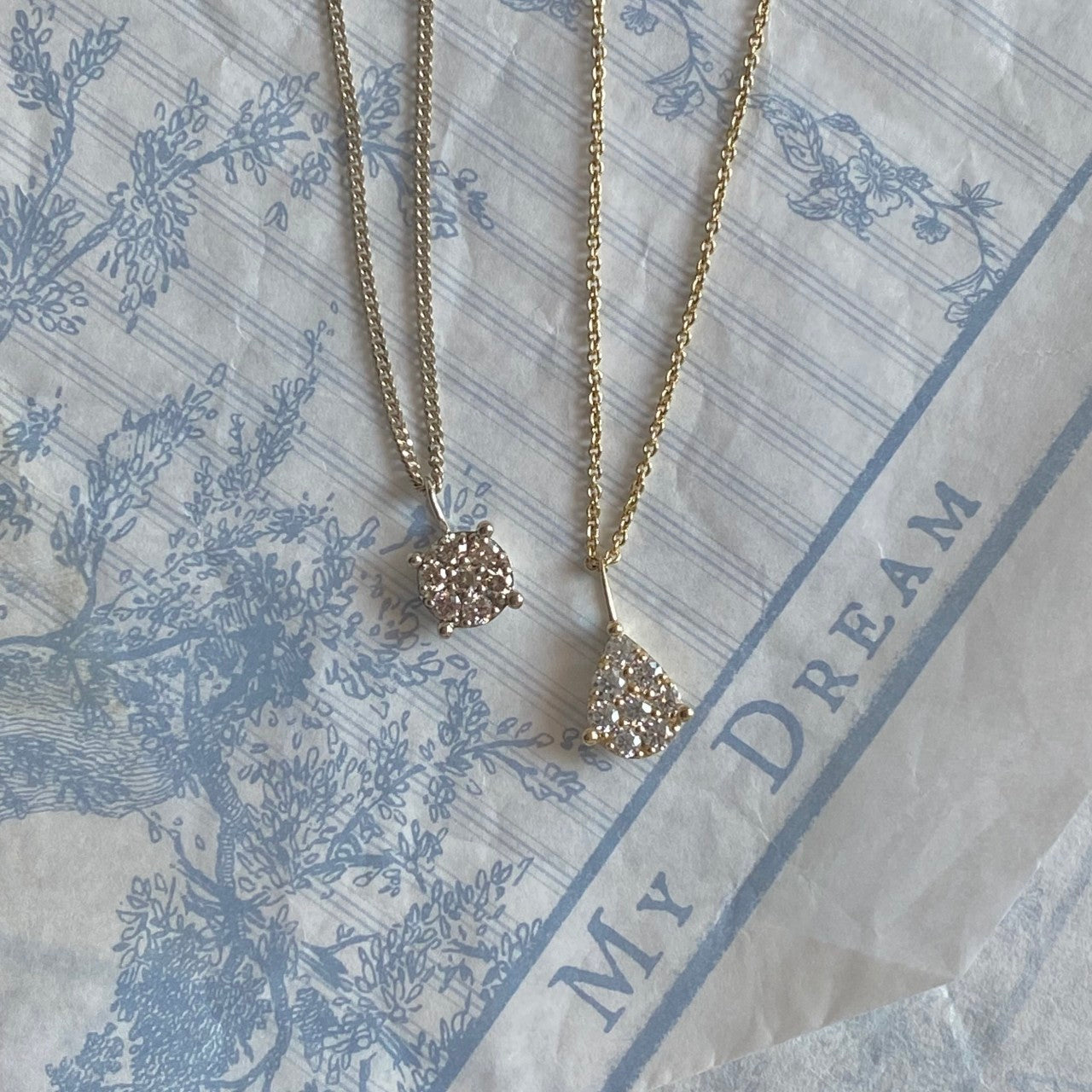 Tear Drop & Round Pendant