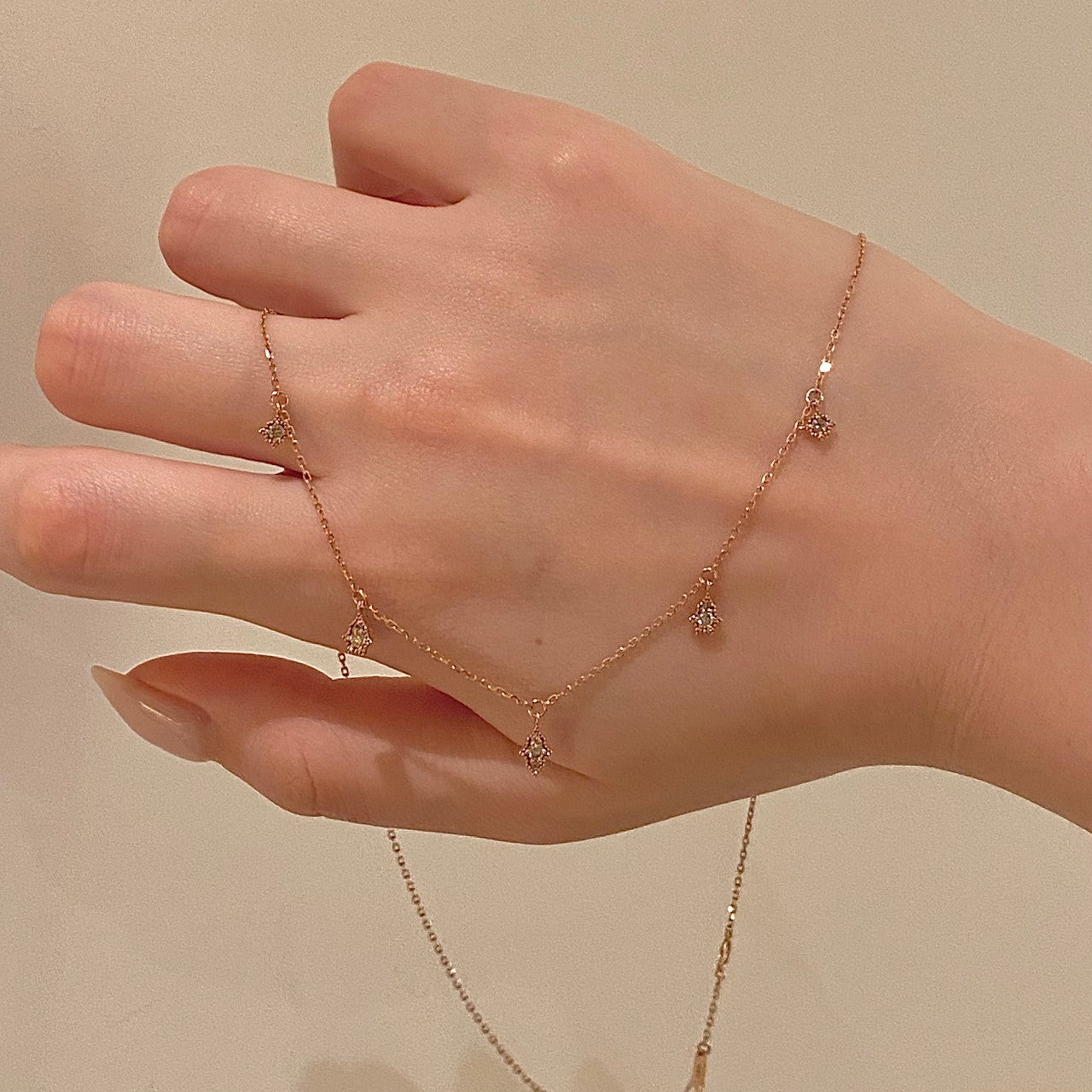 Diamonds Station Necklace