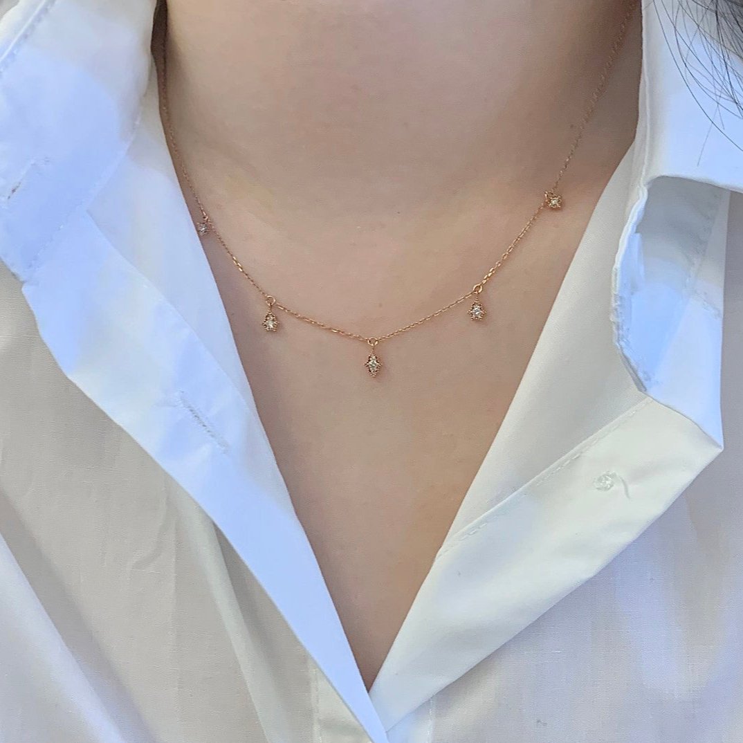 Diamonds Station Necklace