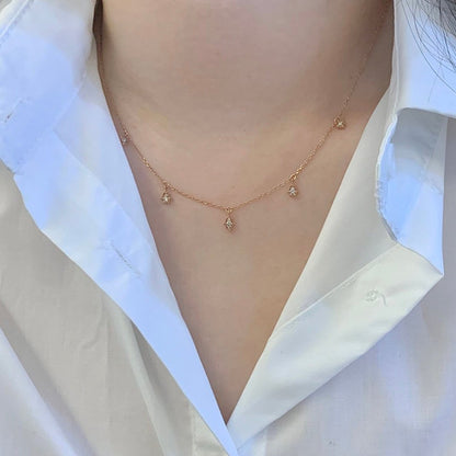 Diamonds Station Necklace