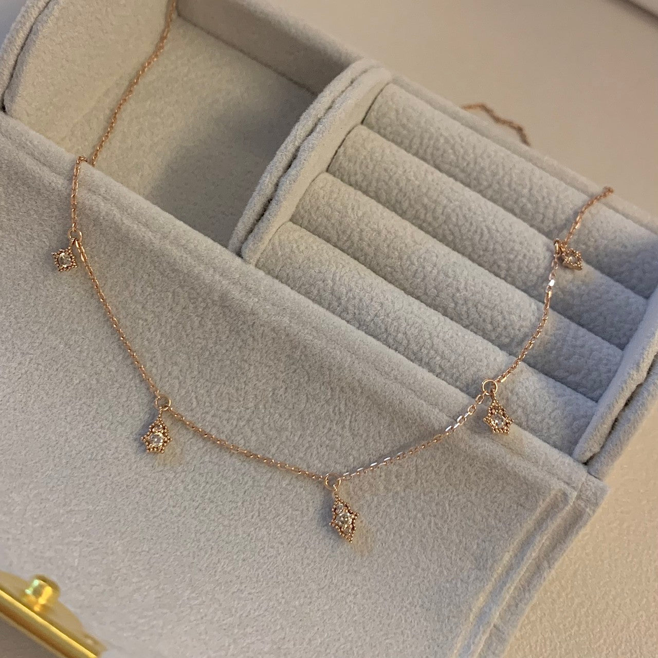 Diamonds Station Necklace
