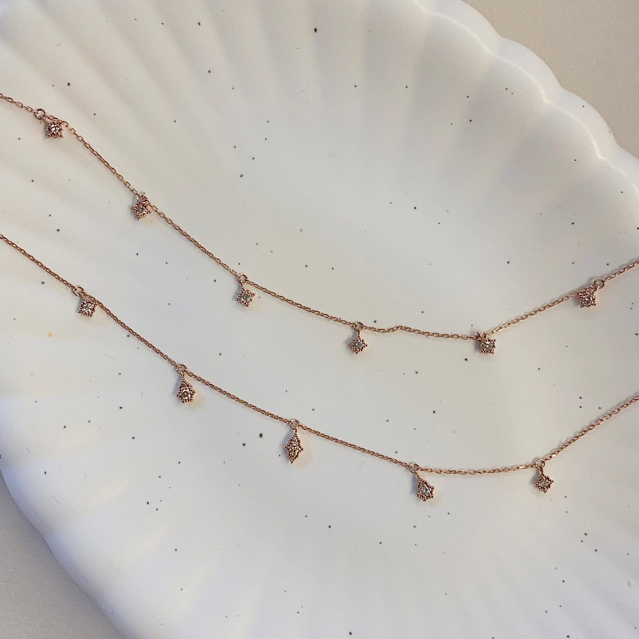 Diamonds Station Necklace