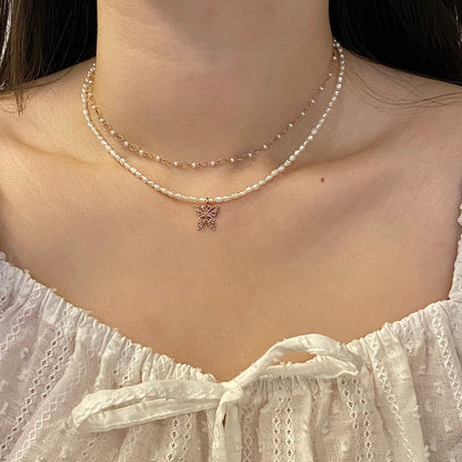 Butterfly Pearl Necklace