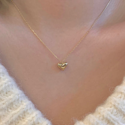 Puffed Heart Necklace
