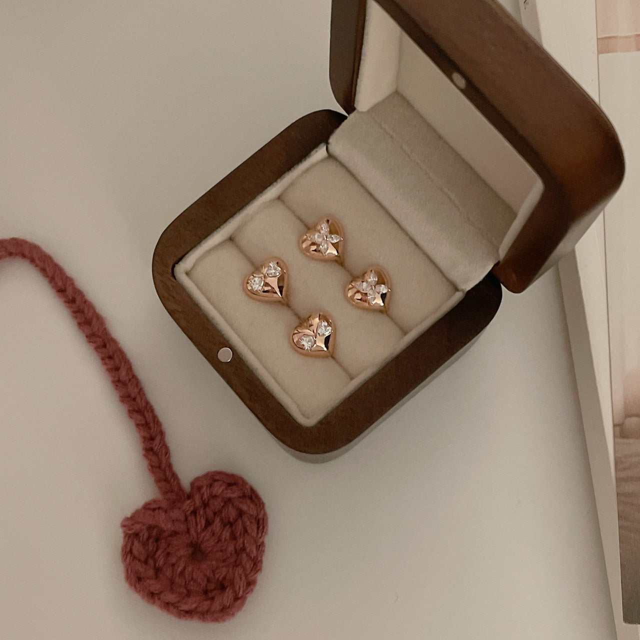 Heart Huggie Earrings