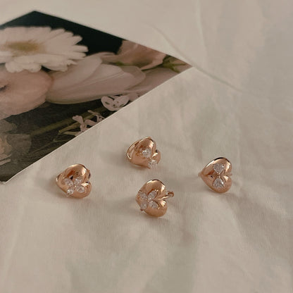 Heart Huggie Earrings
