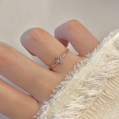 Diamond Flower Ring Set