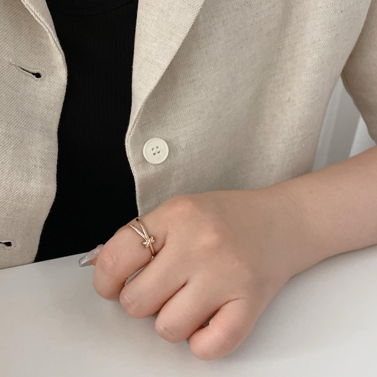 Knot Double Band Ring