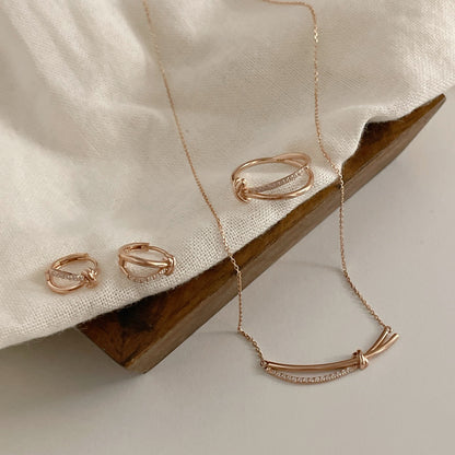 Double Row Knot Earrings