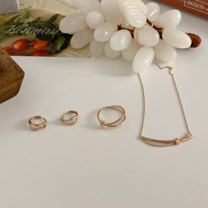 Double Curved Bar Necklace