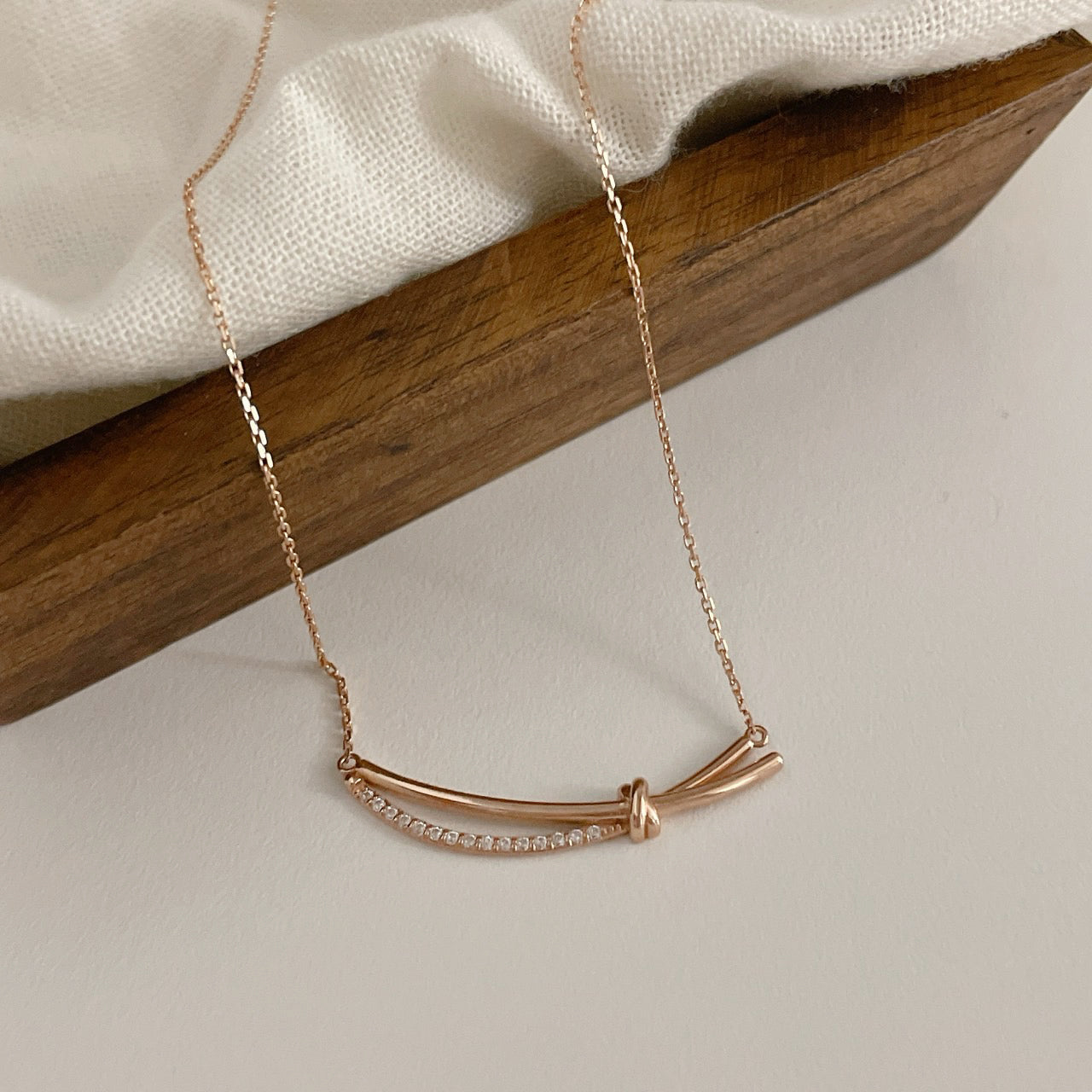 Double Curved Bar Necklace