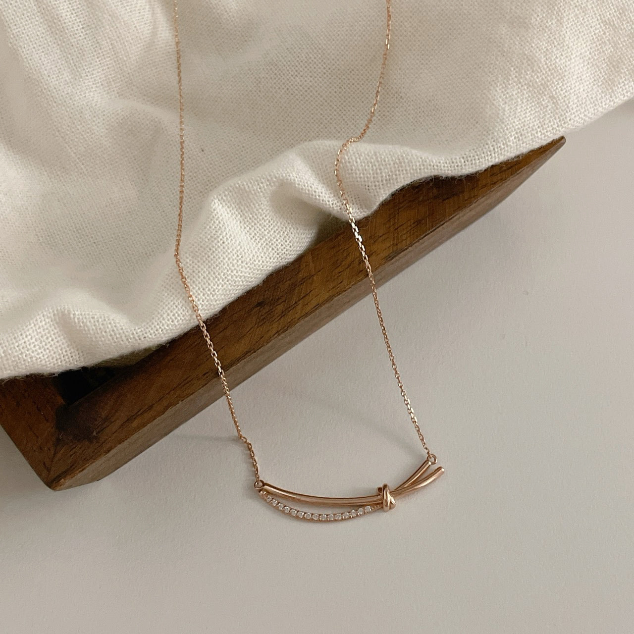 Double Curved Bar Necklace